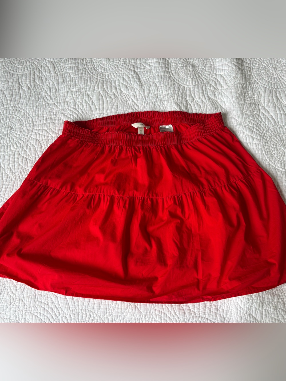 H&M Bright Red Elastic Waist Skirt